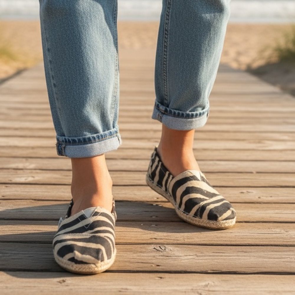 {Toms} zebra print flats‎